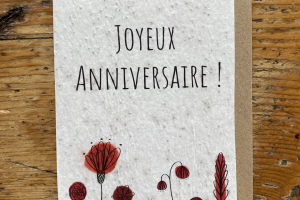 les cartes de Lulu "joyeux anniversaire"(coquelicots)